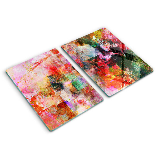 Üveg vágódeszka Festék absztrakció
