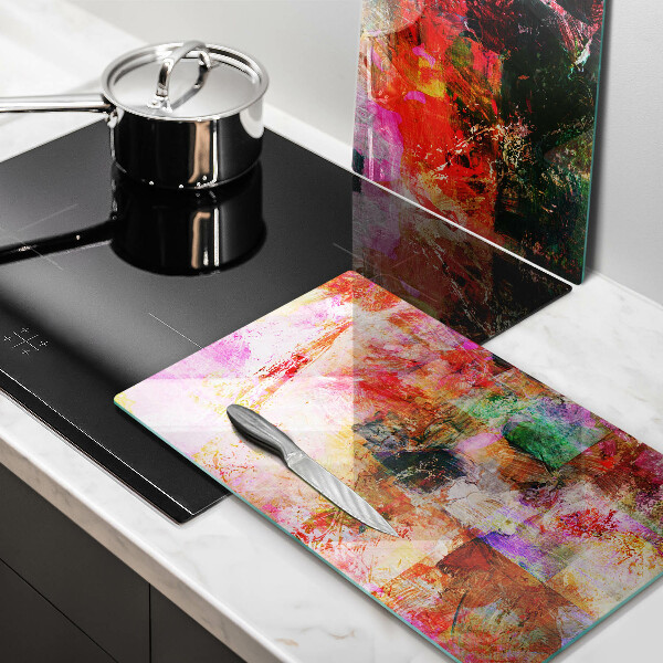 Üveg vágódeszka Festék absztrakció