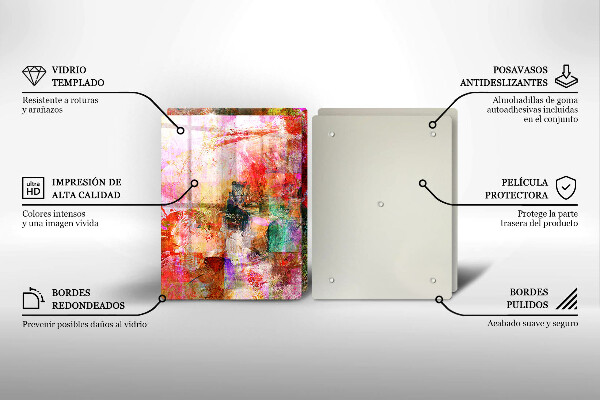 Üveg vágódeszka Festék absztrakció