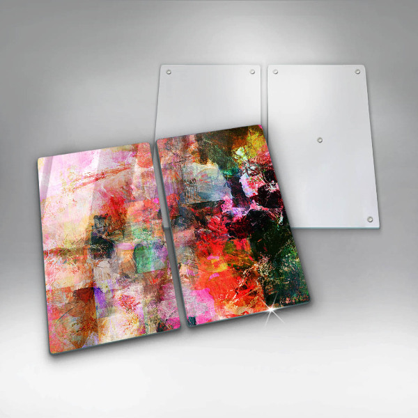 Üveg vágódeszka Festék absztrakció