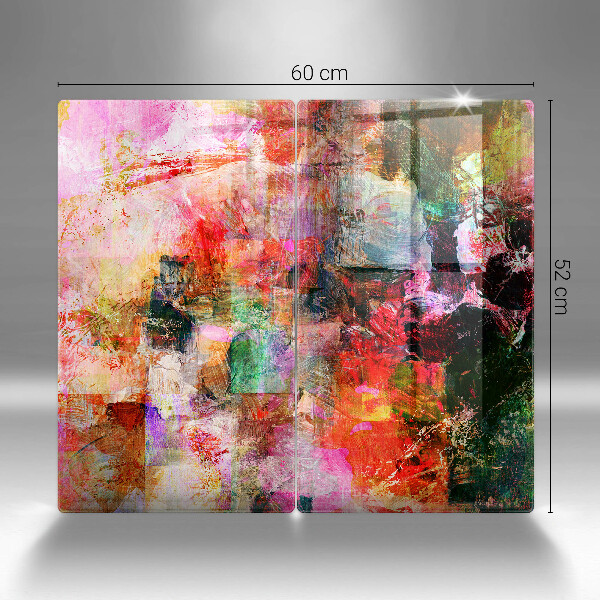 Üveg vágódeszka Festék absztrakció