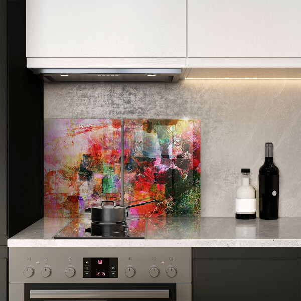 Üveg vágódeszka Festék absztrakció