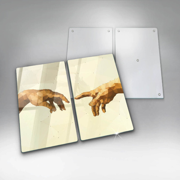 Üveg vágódeszka Ádám kezeinek teremtése