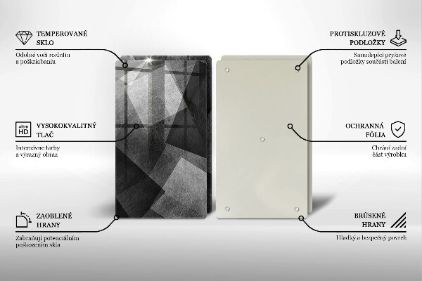 Üveg vágódeszka Geometriai absztrakció