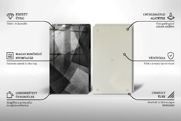 Üveg vágódeszka Geometriai absztrakció