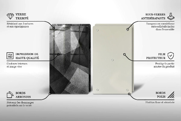 Üveg vágódeszka Geometriai absztrakció