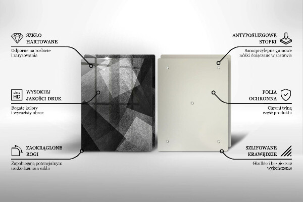 Üveg vágódeszka Geometriai absztrakció