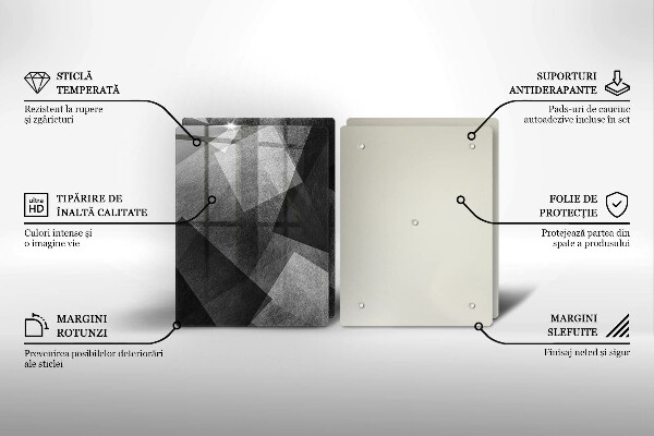 Üveg vágódeszka Geometriai absztrakció