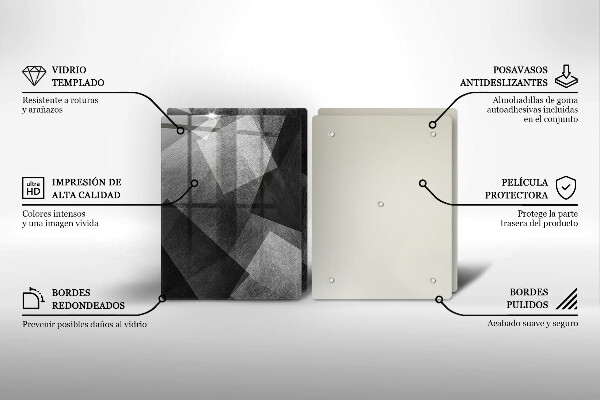 Üveg vágódeszka Geometriai absztrakció