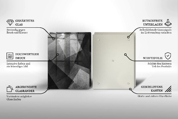 Üveg vágódeszka Geometriai absztrakció
