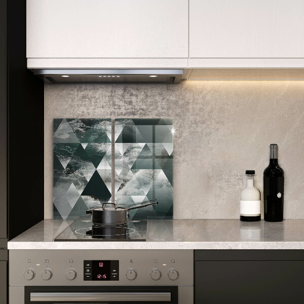 Üveg vágódeszka Háromszögek és víz