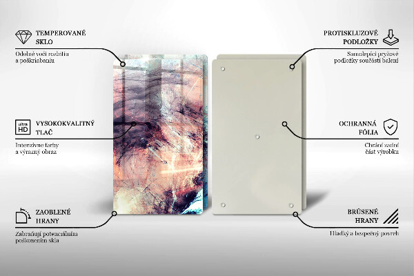 Üveg vágódeszka Festett absztrakció