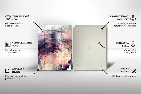 Üveg vágódeszka Festett absztrakció