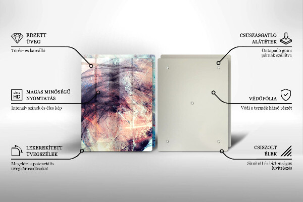 Üveg vágódeszka Festett absztrakció