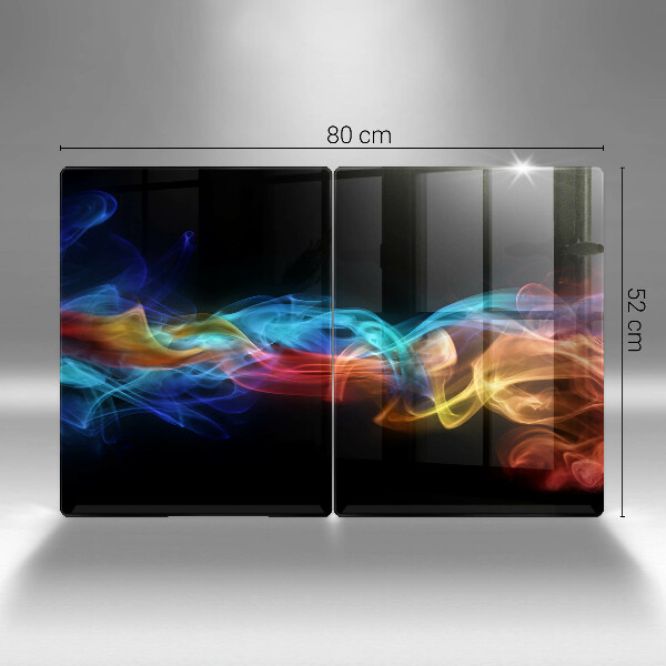 Üveg vágódeszka Színes füst