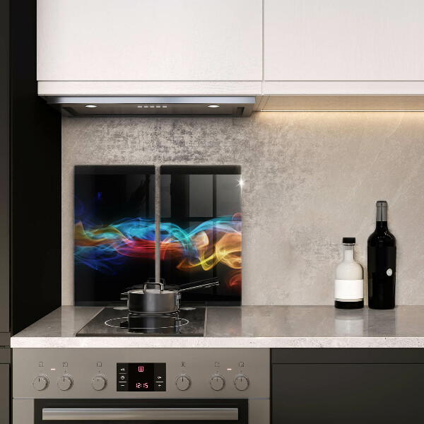 Üveg vágódeszka Színes füst