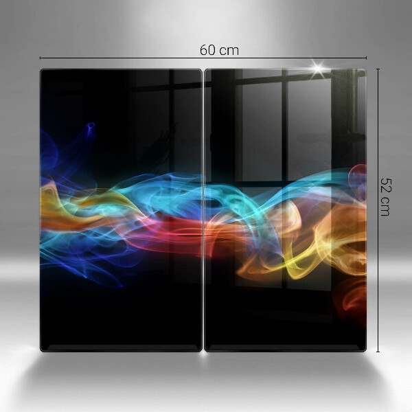 Üveg vágódeszka Színes füst