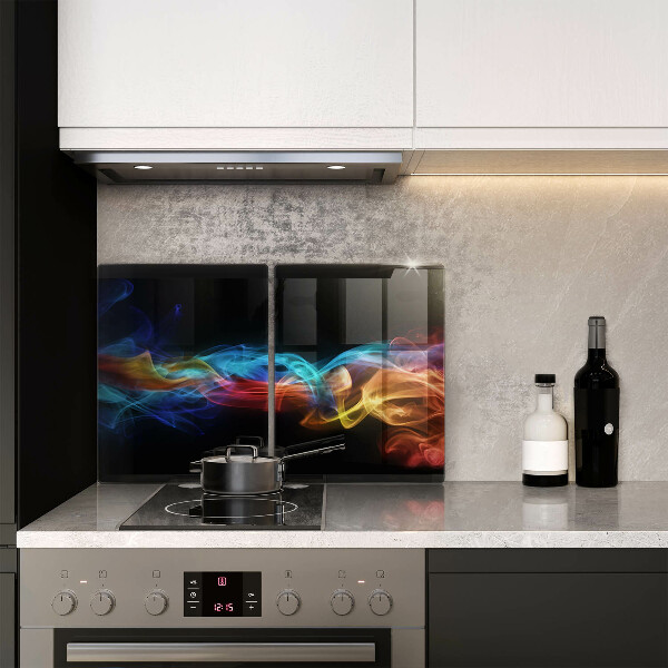 Üveg vágódeszka Színes füst