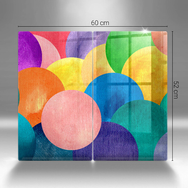 Üveg vágódeszka Színes körök
