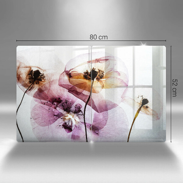 Üveg vágódeszka Finom virágok