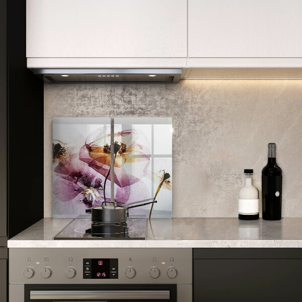 Üveg vágódeszka Finom virágok