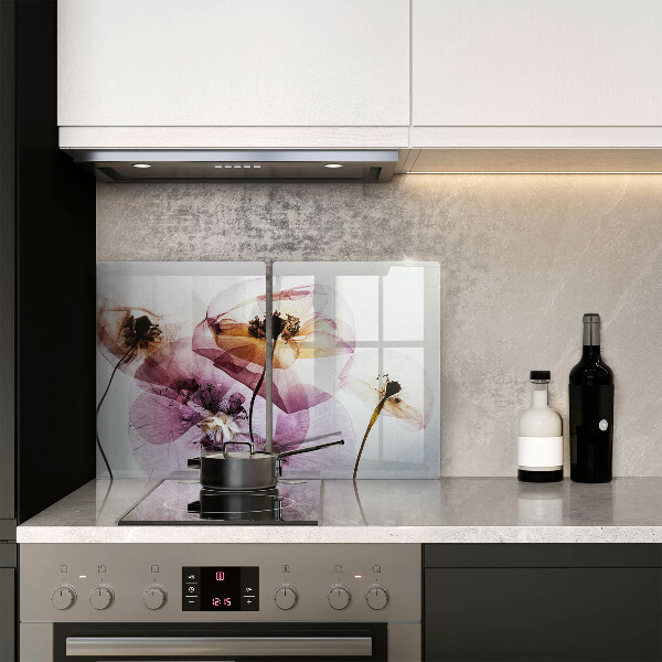 Üveg vágódeszka Finom virágok