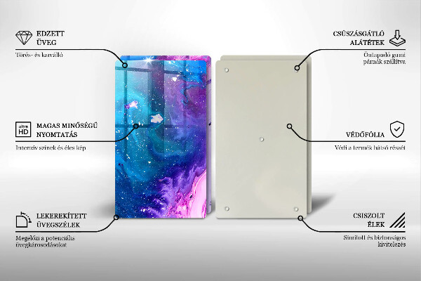 Üveg vágódeszka Absztrakciós tinták