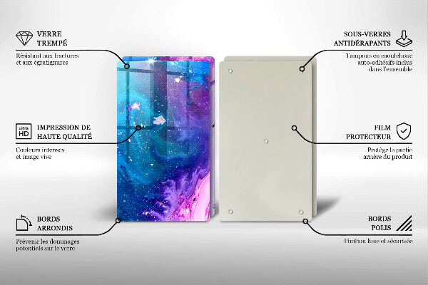 Üveg vágódeszka Absztrakciós tinták