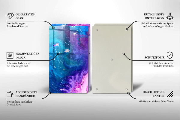 Üveg vágódeszka Absztrakciós tinták