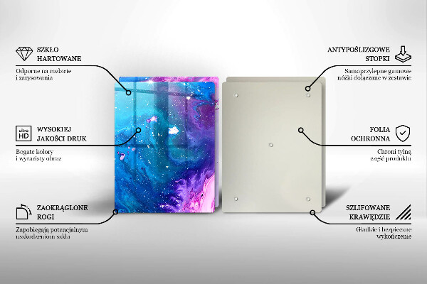 Üveg vágódeszka Absztrakciós tinták