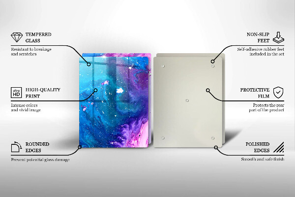 Üveg vágódeszka Absztrakciós tinták