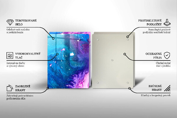 Üveg vágódeszka Absztrakciós tinták