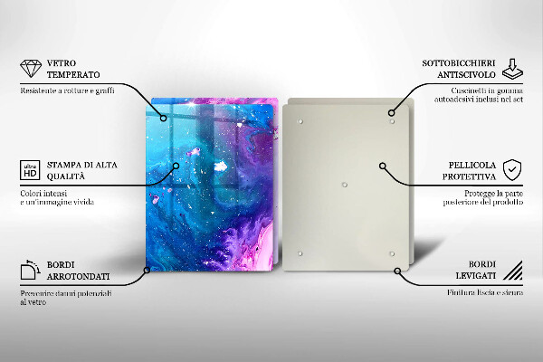 Üveg vágódeszka Absztrakciós tinták