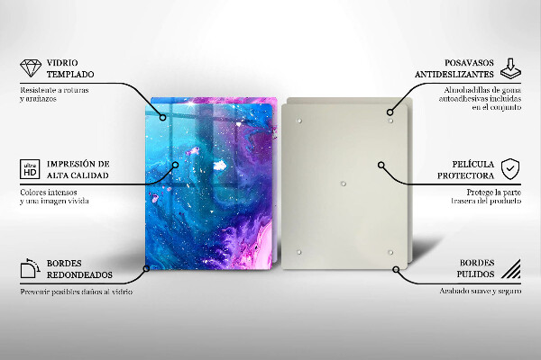 Üveg vágódeszka Absztrakciós tinták