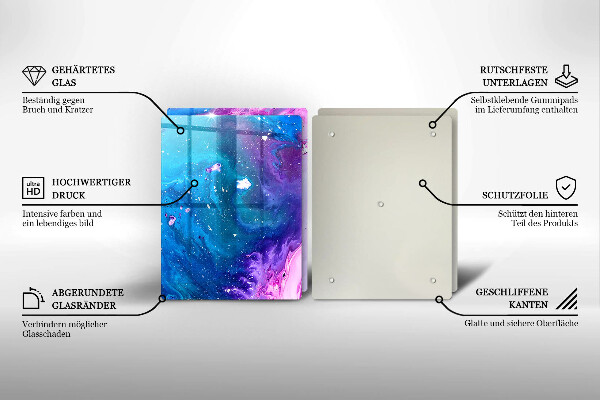 Üveg vágódeszka Absztrakciós tinták