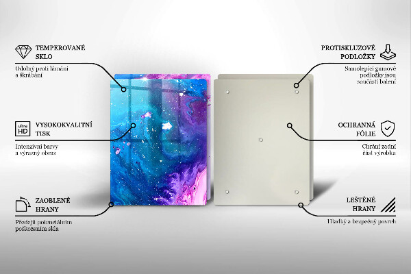 Üveg vágódeszka Absztrakciós tinták