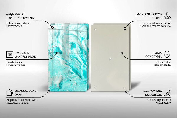 Üveg vágódeszka Absztrakciós festékek