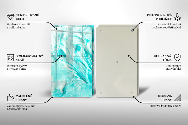 Üveg vágódeszka Absztrakciós festékek