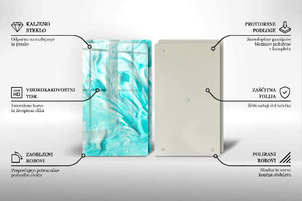 Üveg vágódeszka Absztrakciós festékek