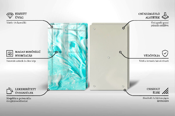 Üveg vágódeszka Absztrakciós festékek