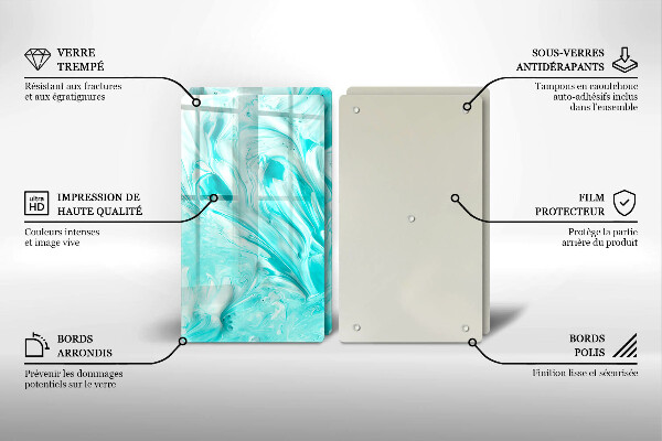 Üveg vágódeszka Absztrakciós festékek