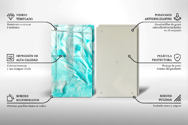 Üveg vágódeszka Absztrakciós festékek