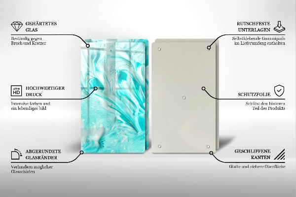 Üveg vágódeszka Absztrakciós festékek