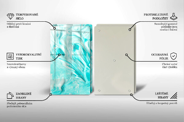 Üveg vágódeszka Absztrakciós festékek