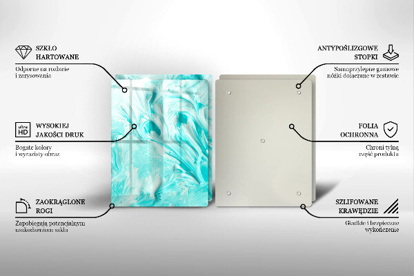 Üveg vágódeszka Absztrakciós festékek