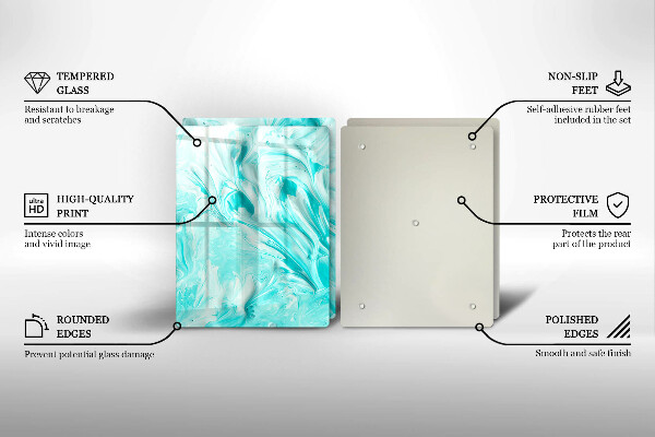 Üveg vágódeszka Absztrakciós festékek