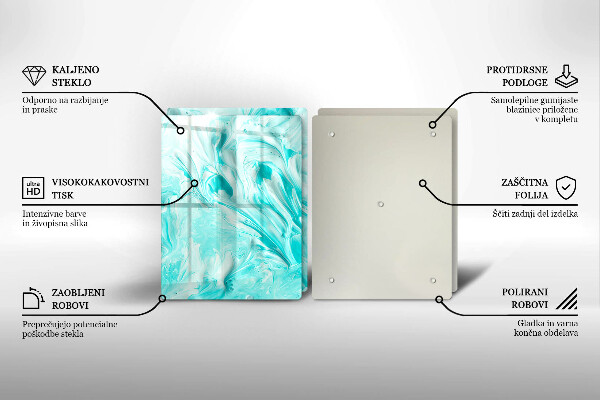 Üveg vágódeszka Absztrakciós festékek