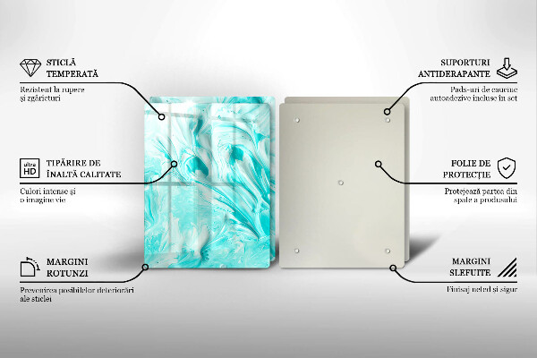 Üveg vágódeszka Absztrakciós festékek