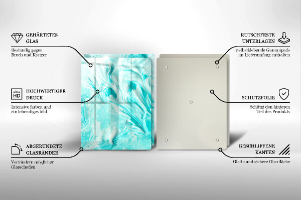 Üveg vágódeszka Absztrakciós festékek