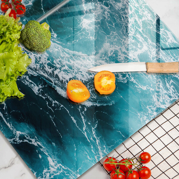 Üveg vágódeszka Habzó vízhullámok